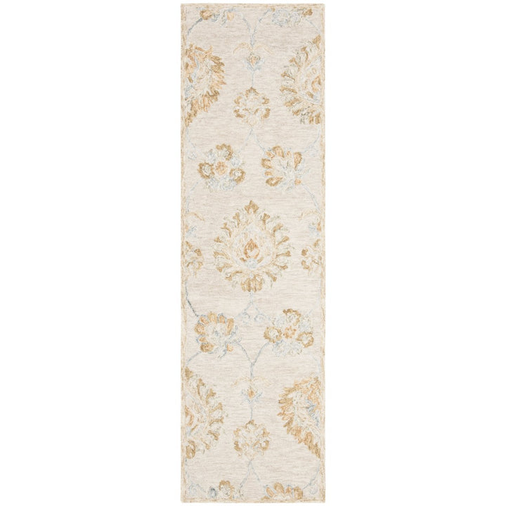 SAFAVIEH Blossom BLM560B Handmade Beige / Sage Rug Image 1