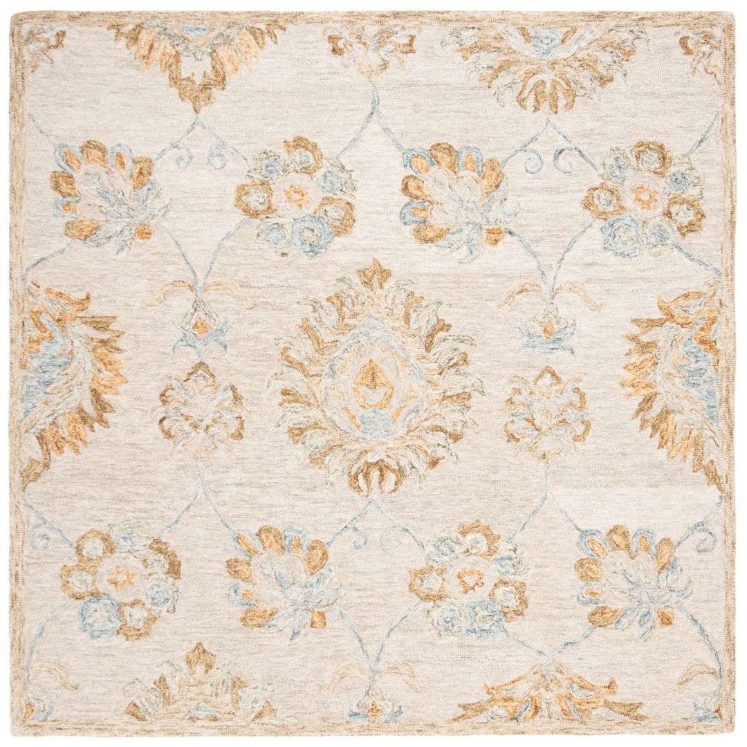 SAFAVIEH Blossom BLM560B Handmade Beige / Sage Rug Image 6