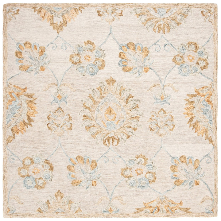 SAFAVIEH Blossom BLM560B Handmade Beige / Sage Rug Image 6