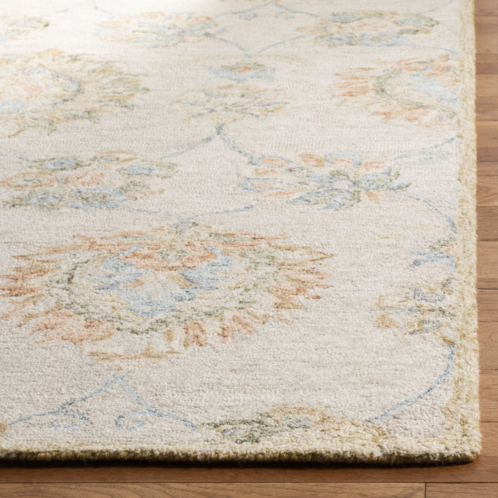 SAFAVIEH Blossom BLM560B Handmade Beige / Sage Rug Image 7