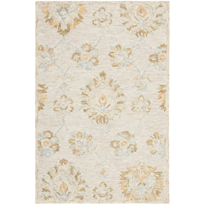 SAFAVIEH Blossom BLM560B Handmade Beige / Sage Rug Image 1