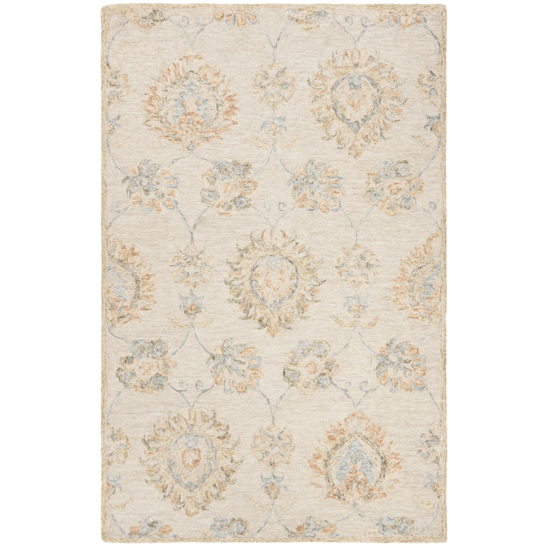 SAFAVIEH Blossom BLM560B Handmade Beige / Sage Rug Image 9