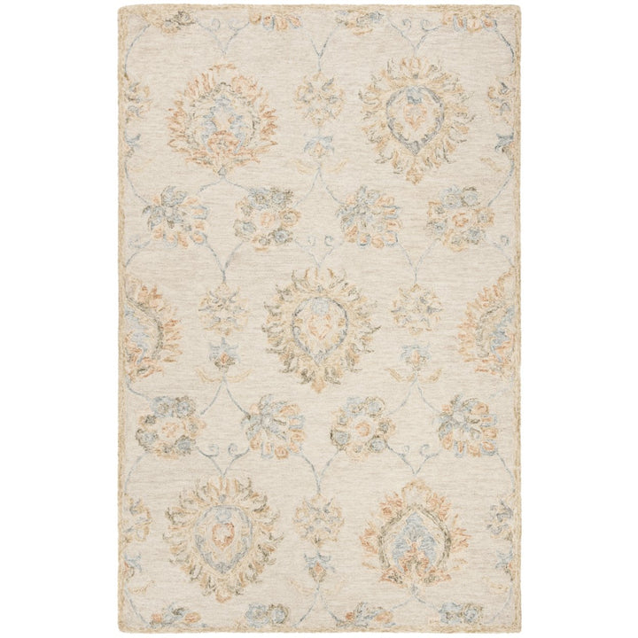 SAFAVIEH Blossom BLM560B Handmade Beige / Sage Rug Image 1