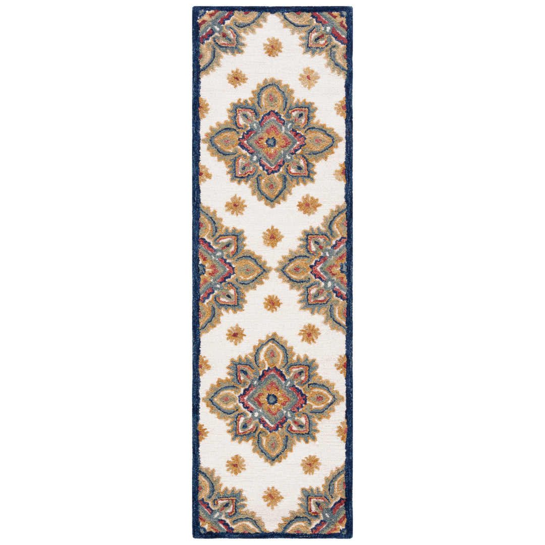 SAFAVIEH Blossom BLM561A Handmade Ivory / Green Rug Image 5