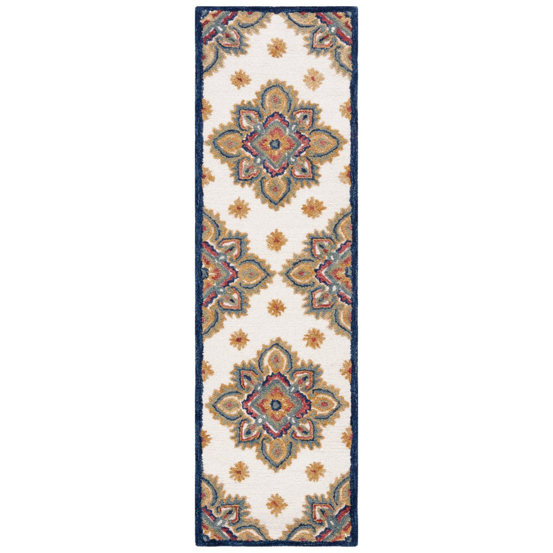 SAFAVIEH Blossom BLM561A Handmade Ivory / Green Rug Image 1