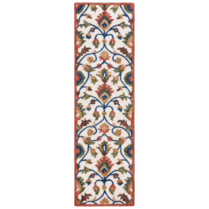 SAFAVIEH Blossom BLM562A Handmade Ivory / Green Rug Image 5