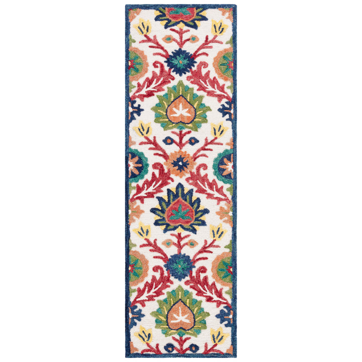 SAFAVIEH Blossom BLM563A Handmade Ivory / Green Rug Image 5