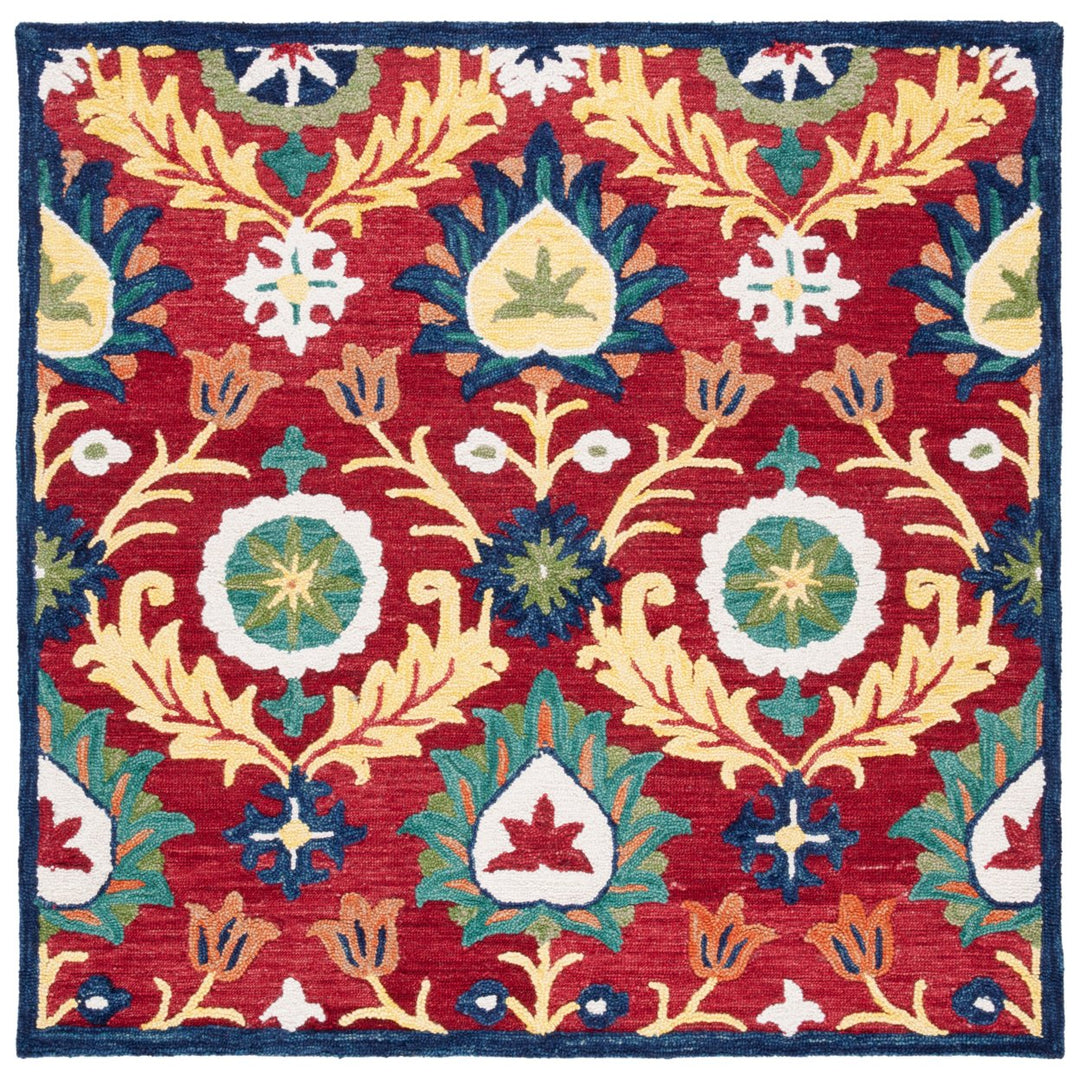 SAFAVIEH Blossom BLM563D Handmade Red / Yellow Rug Image 1