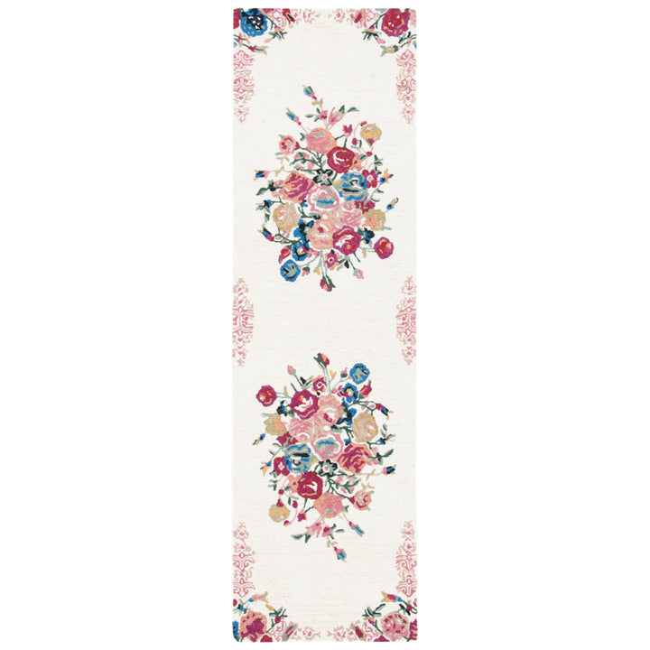 SAFAVIEH Blossom BLM575U Handmade Pink / Ivory Rug Image 2