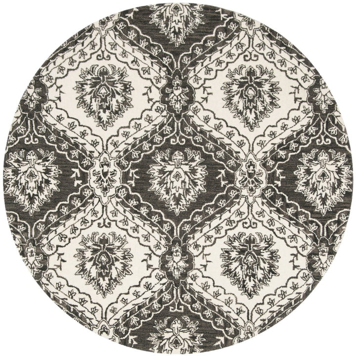 SAFAVIEH Blossom BLM601H Handmade Charcoal / Ivory Rug Image 1