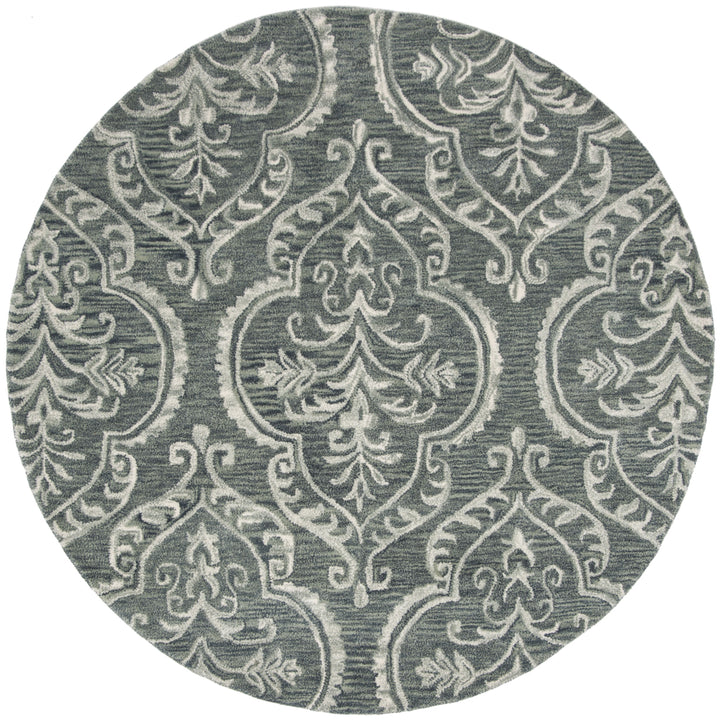 SAFAVIEH Blossom BLM603M Handmade Blue / Sage Rug Image 4