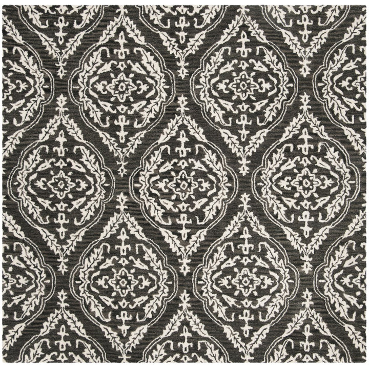 SAFAVIEH Blossom BLM602H Handmade Charcoal / Ivory Rug Image 1