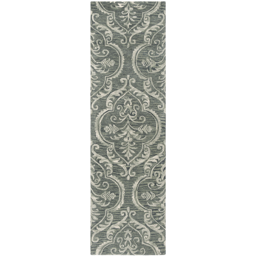 SAFAVIEH Blossom BLM603M Handmade Blue / Sage Rug Image 5