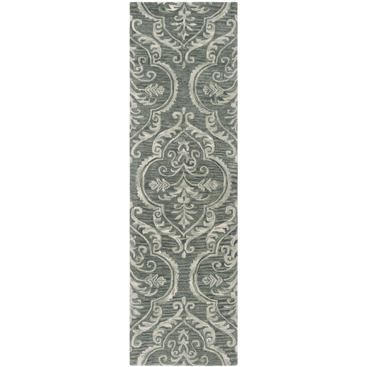 SAFAVIEH Blossom BLM603M Handmade Blue / Sage Rug Image 5