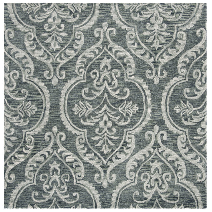 SAFAVIEH Blossom BLM603M Handmade Blue / Sage Rug Image 6