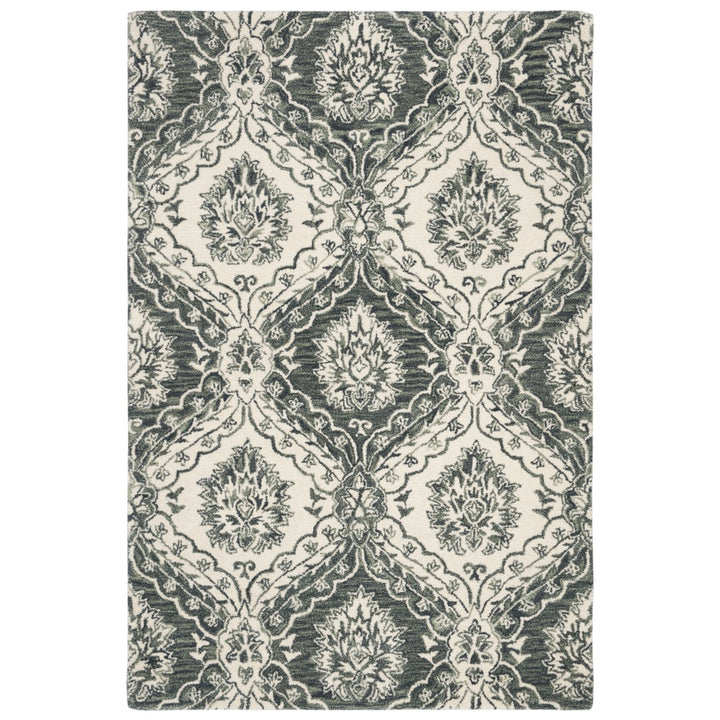 SAFAVIEH Blossom BLM601M Handmade Blue / Ivory Rug Image 1