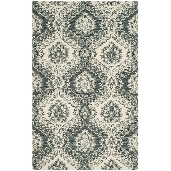 SAFAVIEH Blossom BLM601M Handmade Blue / Ivory Rug Image 9