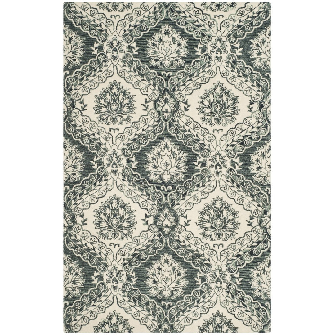 SAFAVIEH Blossom BLM601M Handmade Blue / Ivory Rug Image 1