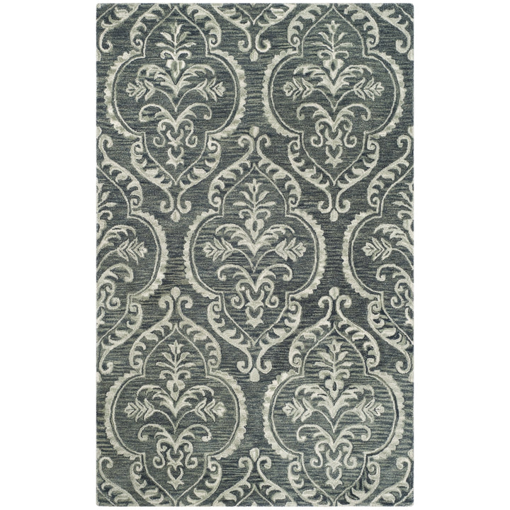 SAFAVIEH Blossom BLM603M Handmade Blue / Sage Rug Image 9