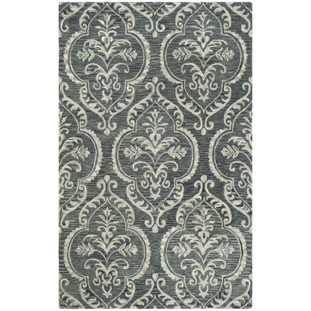 SAFAVIEH Blossom BLM603M Handmade Blue / Sage Rug Image 1