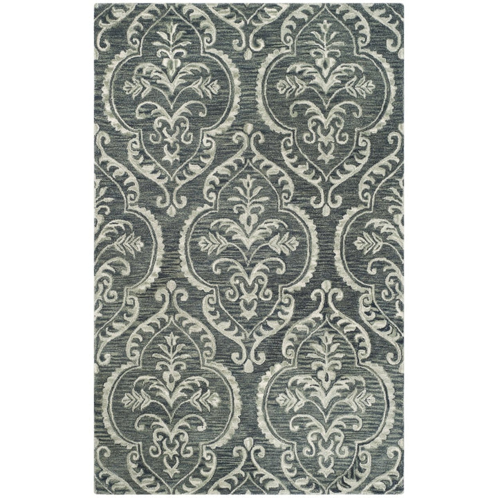 SAFAVIEH Blossom BLM603M Handmade Blue / Sage Rug Image 1