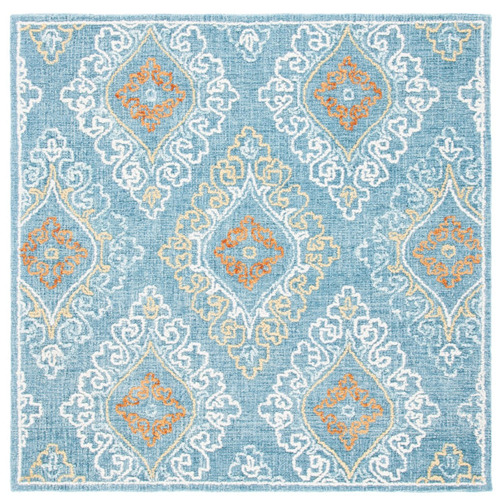 SAFAVIEH Blossom BLM606M Handmade Blue / Yellow Rug Image 1