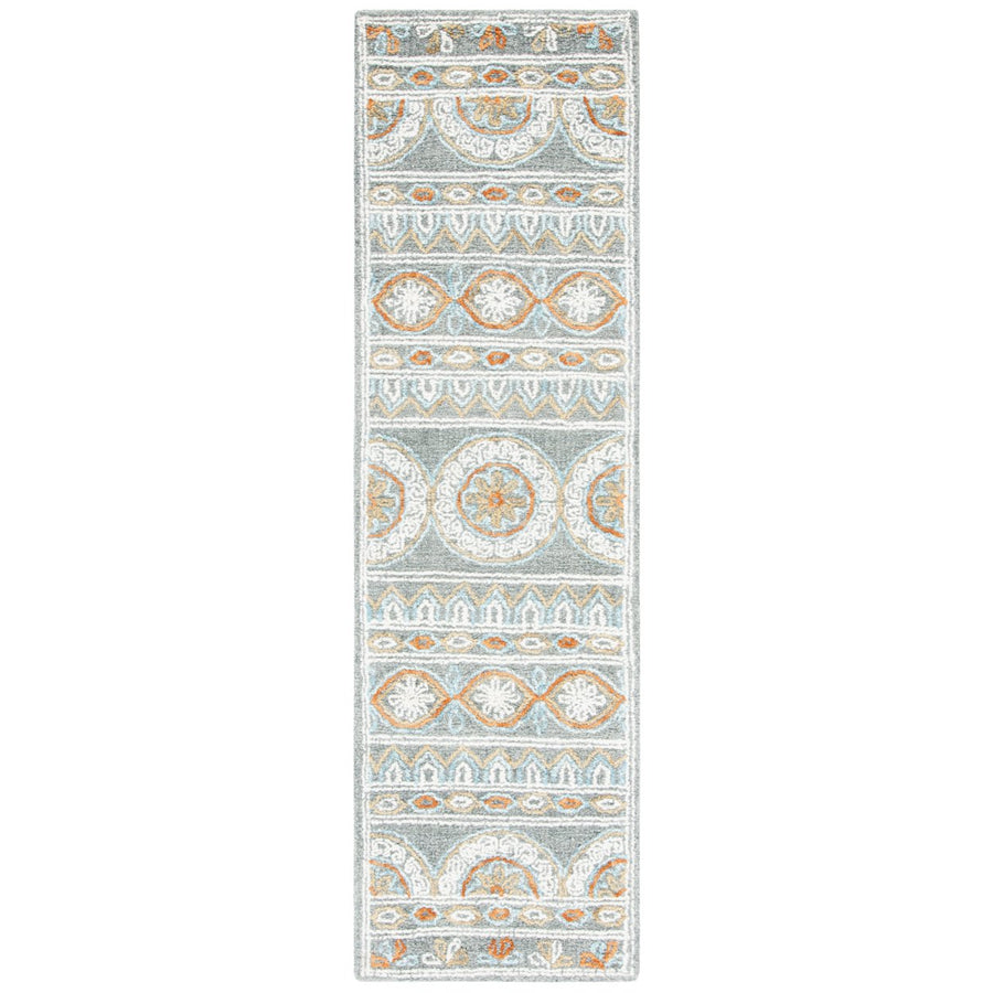 SAFAVIEH Blossom BLM609F Handmade Grey / Ivory Rug Image 1