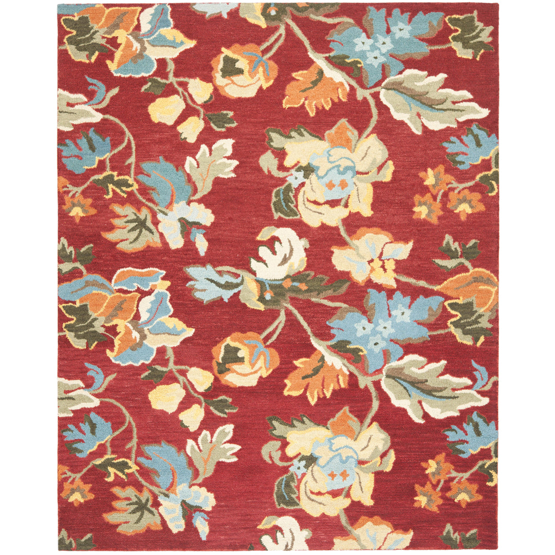 SAFAVIEH Blossom BLM672A Hand-hooked Red / Multi Rug Image 1