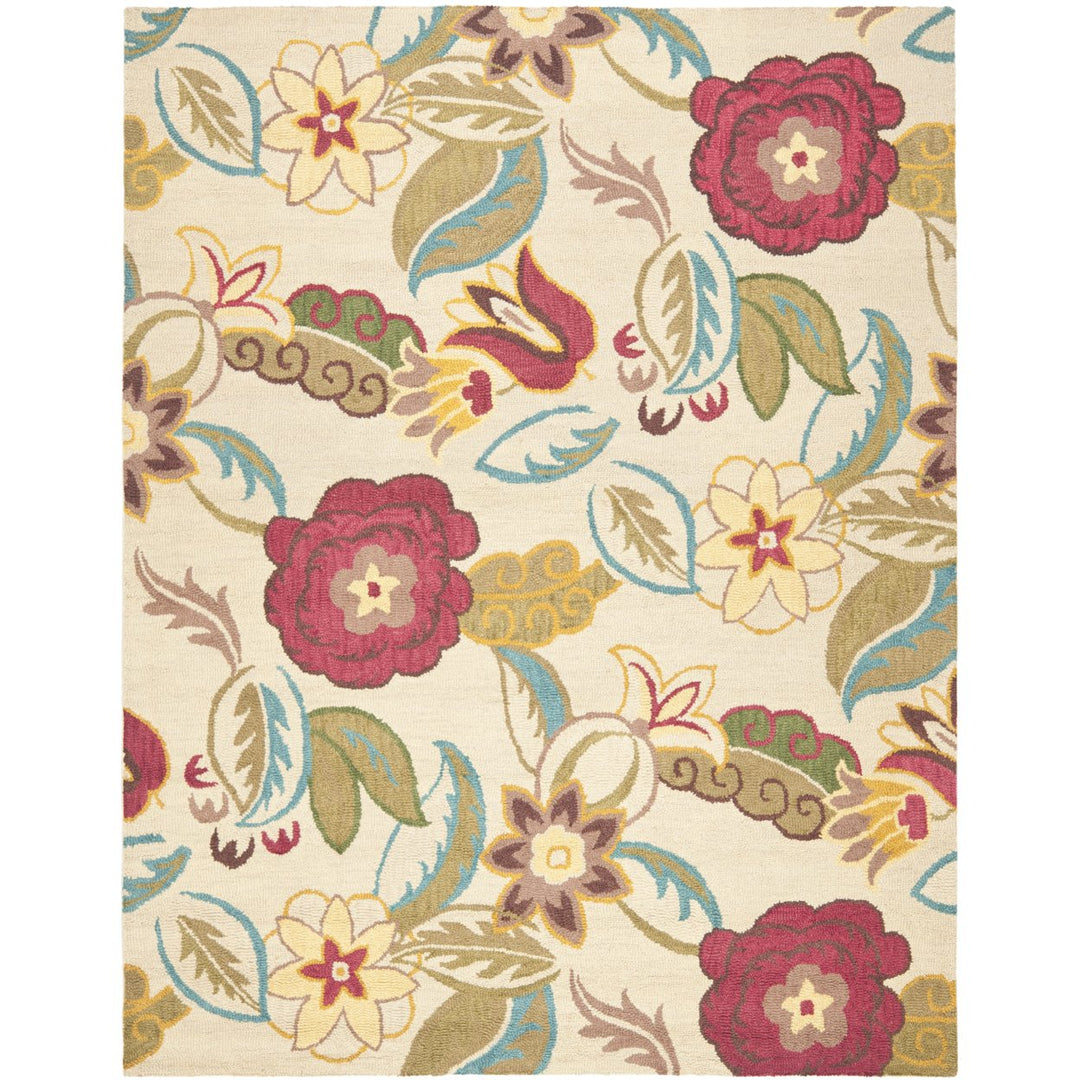 SAFAVIEH Blossom BLM671A Hand-hooked Beige / Multi Rug Image 1