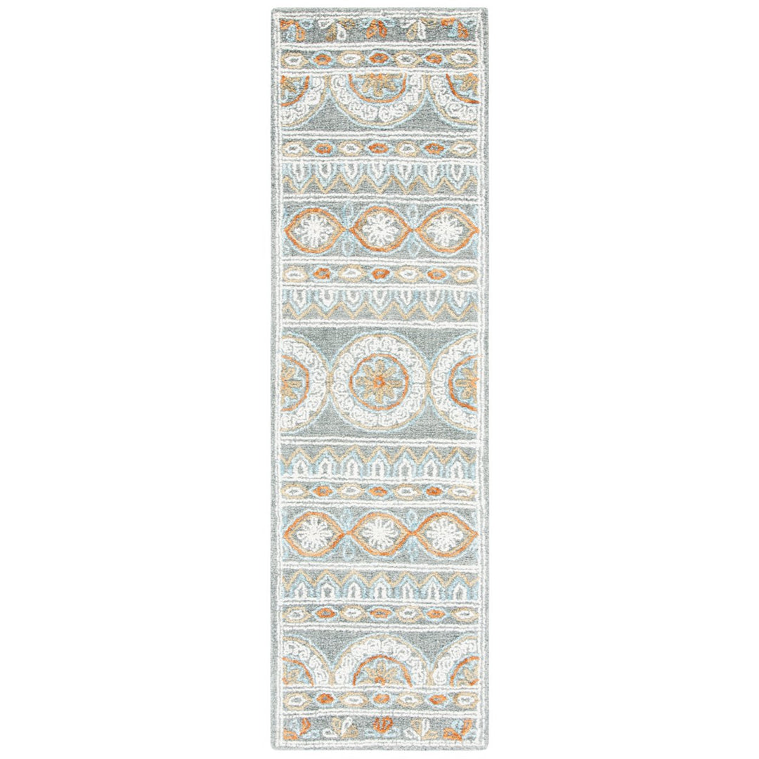 SAFAVIEH Blossom BLM609F Handmade Grey / Ivory Rug Image 5