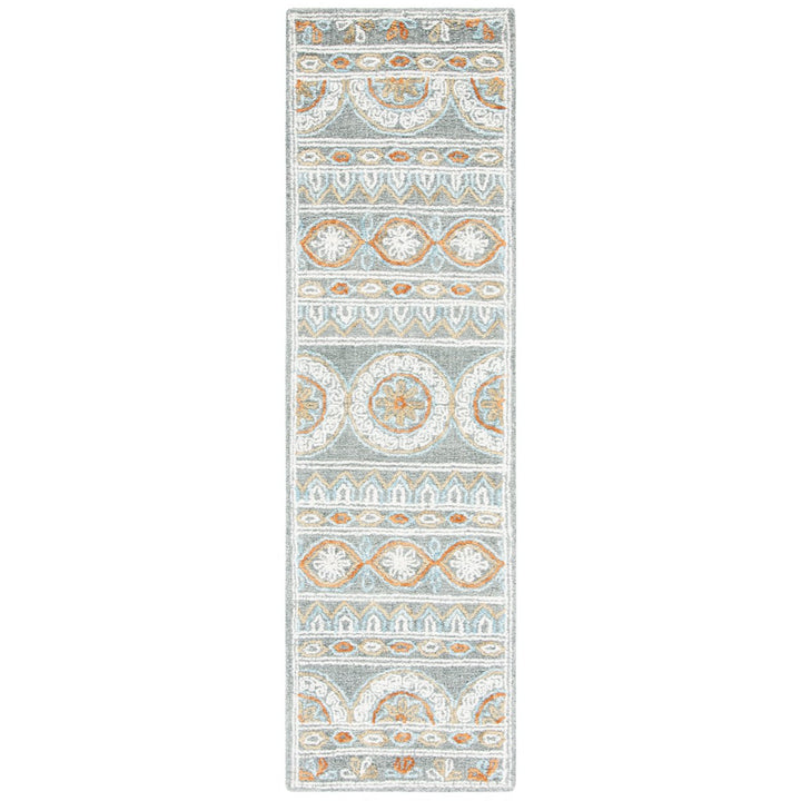 SAFAVIEH Blossom BLM609F Handmade Grey / Ivory Rug Image 5