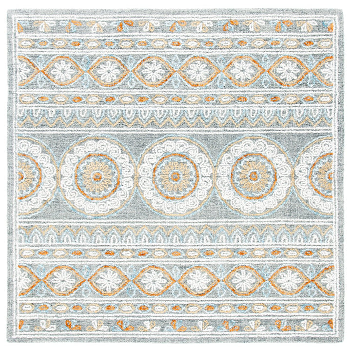 SAFAVIEH Blossom BLM609F Handmade Grey / Ivory Rug Image 6