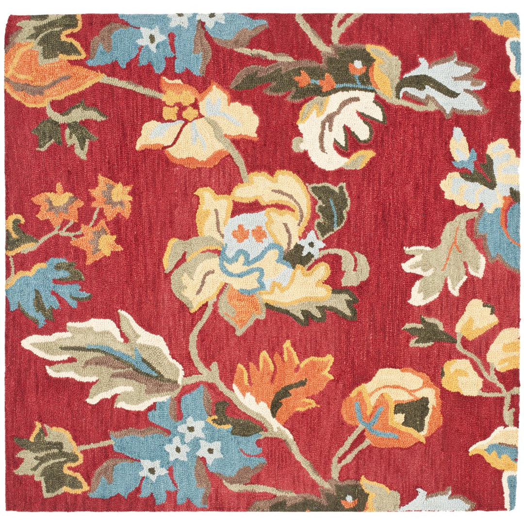 SAFAVIEH Blossom BLM672A Hand-hooked Red / Multi Rug Image 6