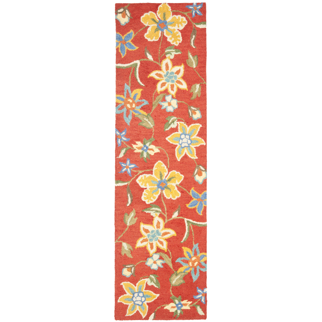 SAFAVIEH Blossom BLM673A Hand-hooked Rust / Multi Rug Image 5