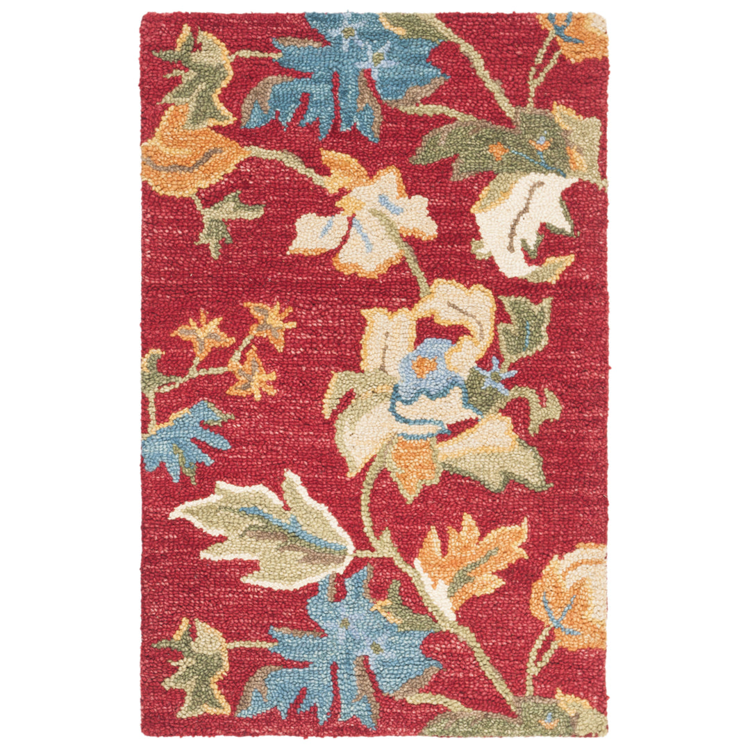 SAFAVIEH Blossom BLM672A Hand-hooked Red / Multi Rug Image 8