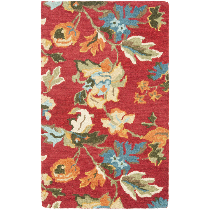 SAFAVIEH Blossom BLM672A Hand-hooked Red / Multi Rug Image 9