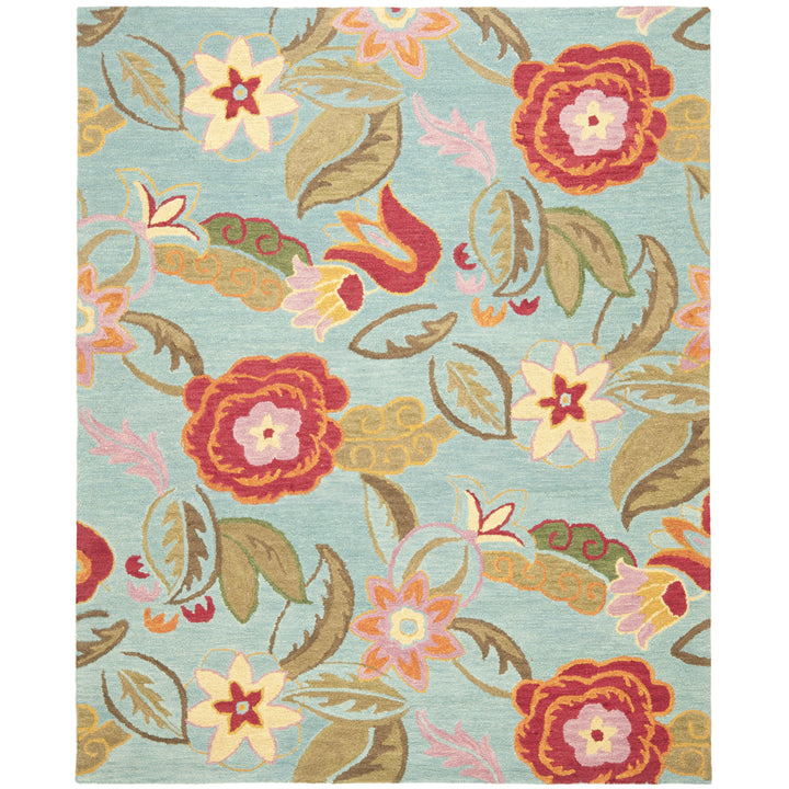 SAFAVIEH Blossom BLM675A Hand-hooked Blue / Multi Rug Image 1