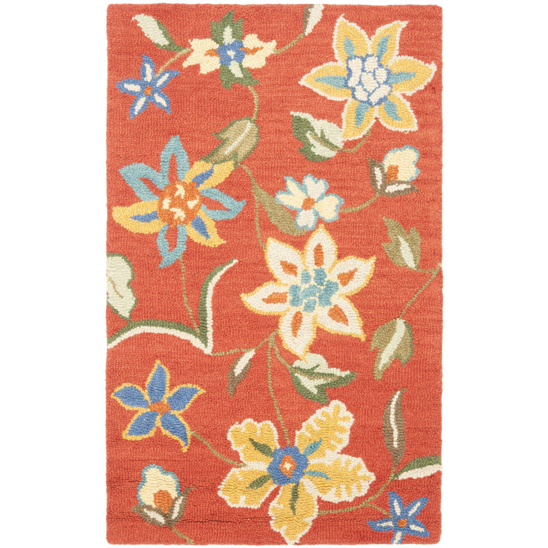 SAFAVIEH Blossom BLM673A Hand-hooked Rust / Multi Rug Image 9