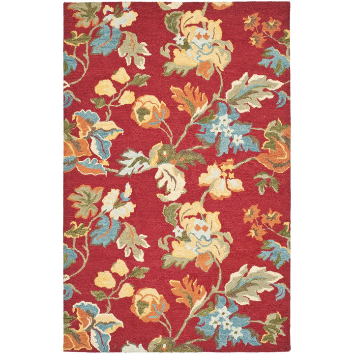 SAFAVIEH Blossom BLM672A Hand-hooked Red / Multi Rug Image 11