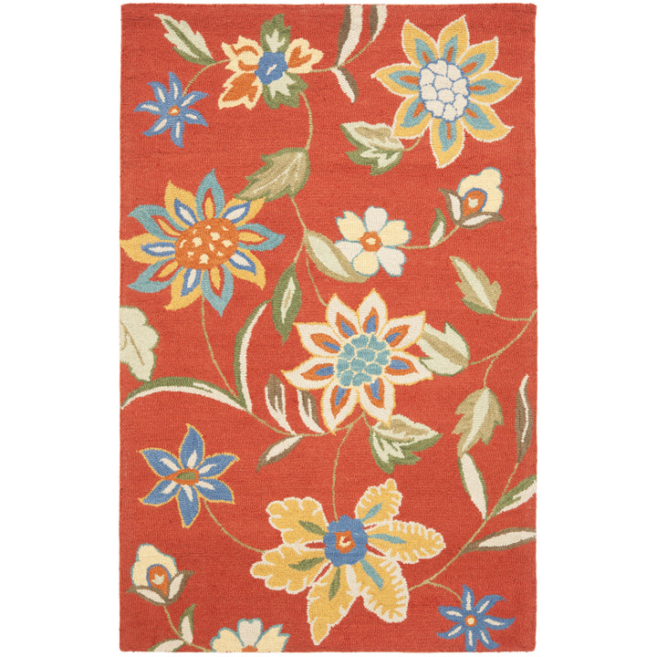 SAFAVIEH Blossom BLM673A Hand-hooked Rust / Multi Rug Image 11