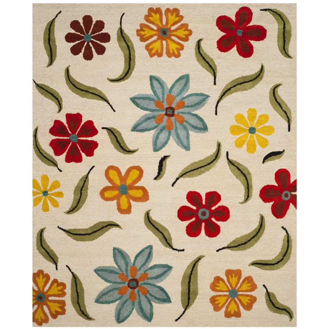 SAFAVIEH Blossom BLM678A Hand-hooked Beige / Multi Rug Image 1