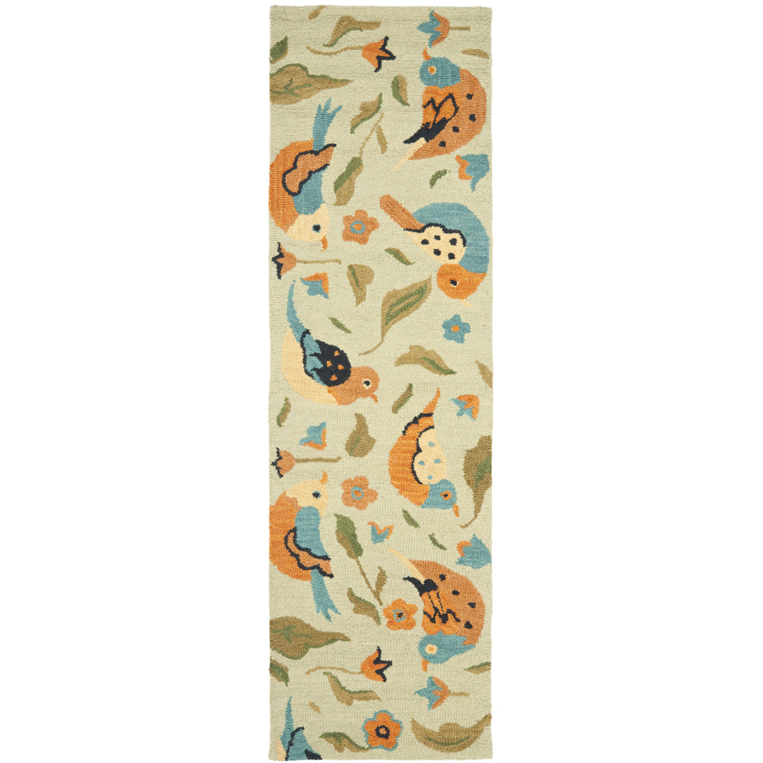 SAFAVIEH Blossom BLM676A Hand-hooked Sage / Multi Rug Image 2