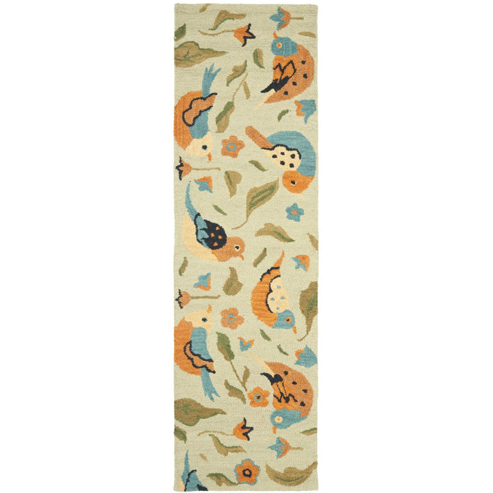 SAFAVIEH Blossom BLM676A Hand-hooked Sage / Multi Rug Image 1