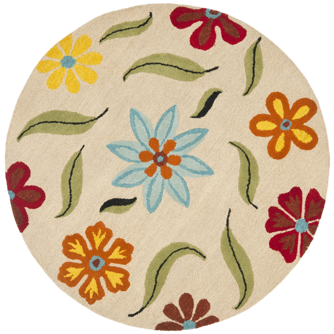 SAFAVIEH Blossom BLM678A Hand-hooked Beige / Multi Rug Image 4