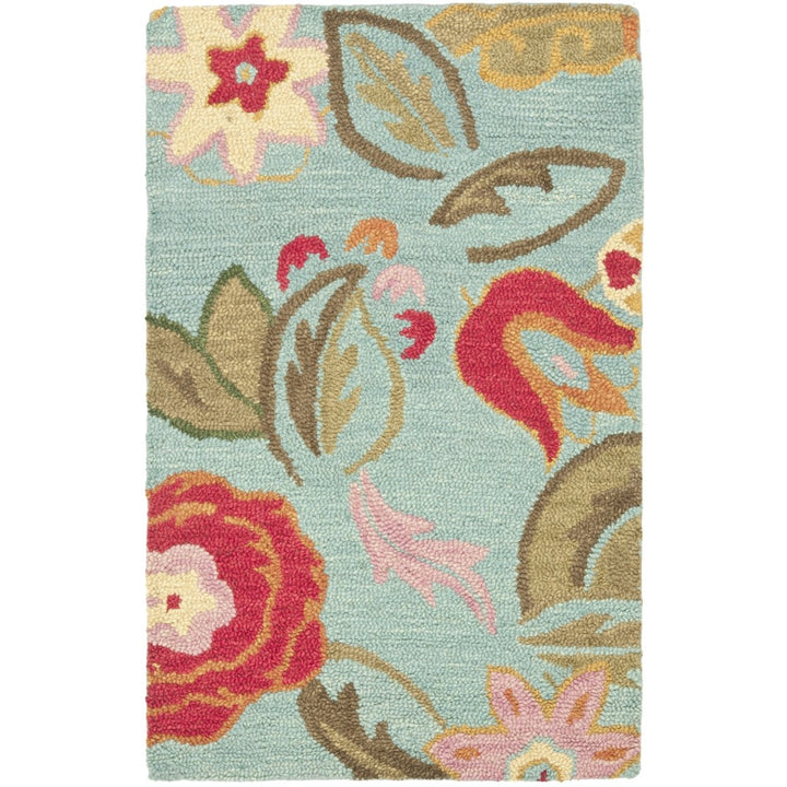 SAFAVIEH Blossom BLM675A Hand-hooked Blue / Multi Rug Image 8