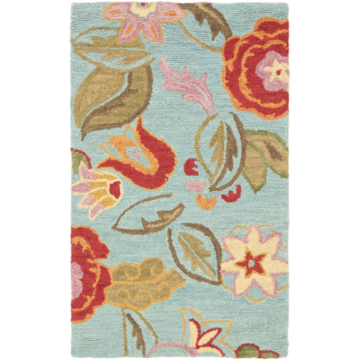 SAFAVIEH Blossom BLM675A Hand-hooked Blue / Multi Rug Image 9