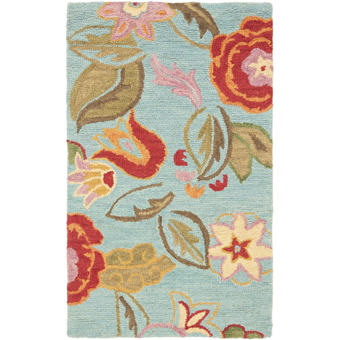 SAFAVIEH Blossom BLM675A Hand-hooked Blue / Multi Rug Image 1