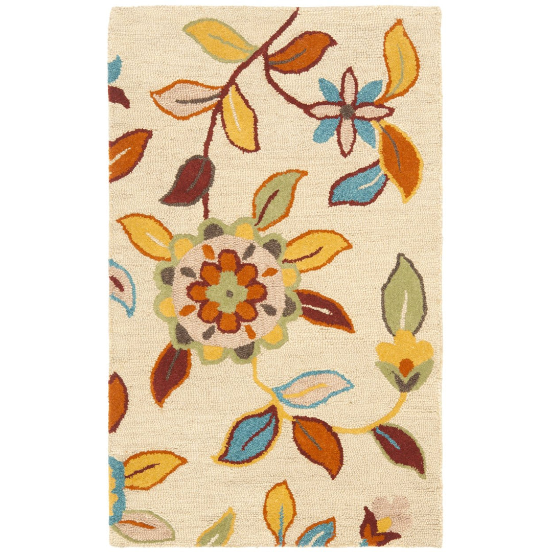 SAFAVIEH Blossom BLM677A Hand-hooked Beige / Multi Rug Image 1