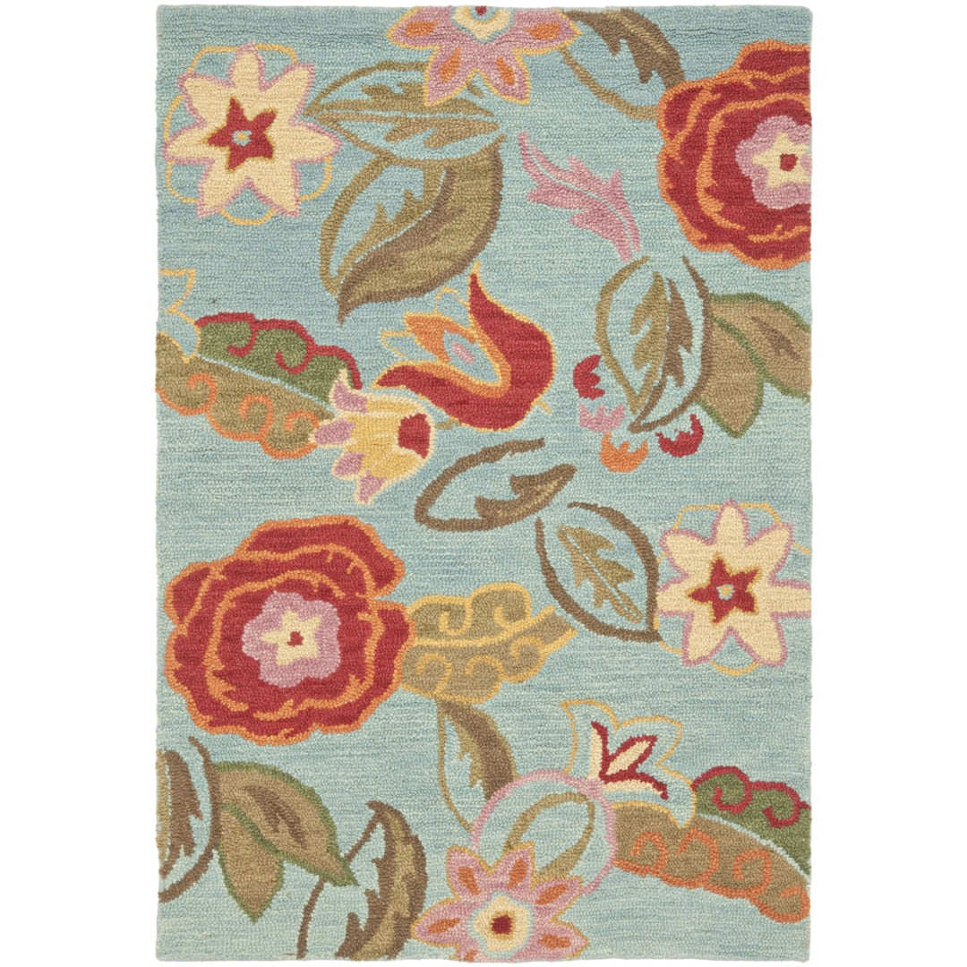 SAFAVIEH Blossom BLM675A Hand-hooked Blue / Multi Rug Image 10