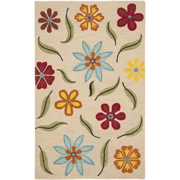 SAFAVIEH Blossom BLM678A Hand-hooked Beige / Multi Rug Image 1